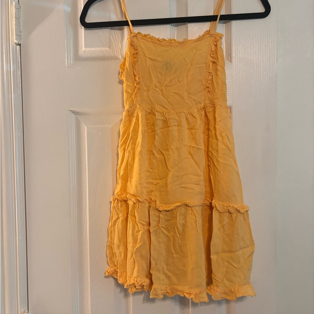 Forever 21 Yellow Ruffled Tiered Sundress